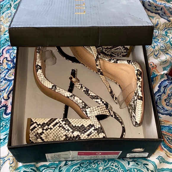 Liliana snake skin clear band heels - Picture 4 of 4